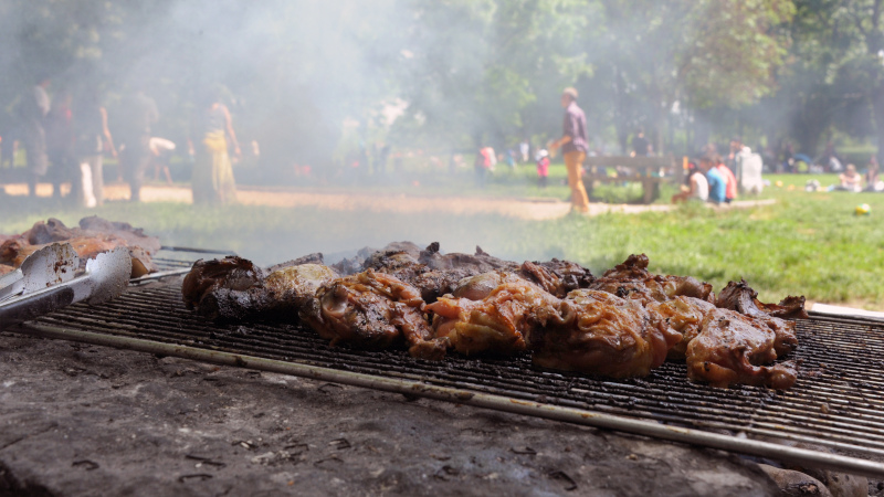 Les barbecues en libre service sont prisés des Nantaises et des Nantais les beaux jours venus comme ici au Crapa de Beaulieu, quartier île de Nantes © Rodolphe Delaroque – Nantes Métropole