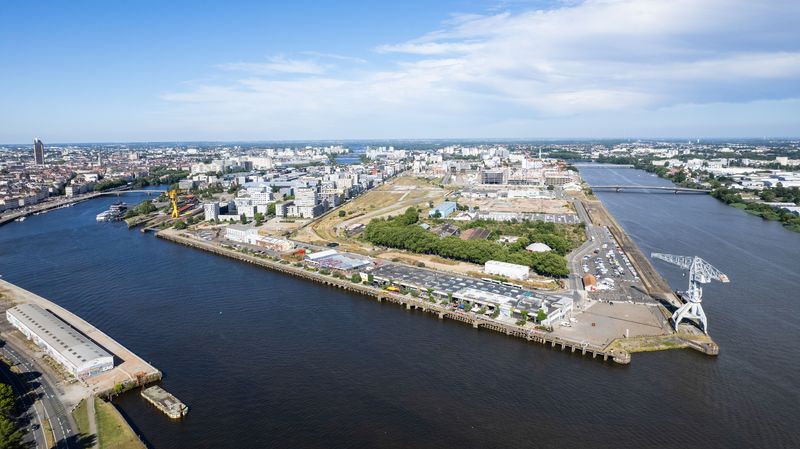 Vue du sud-ouest de l’île de Nantes, juillet 2024. © Iris Picture/Samoa