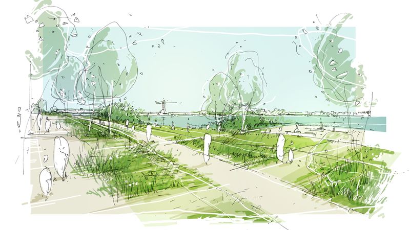 À l'horizon 2028, le Jardin extraordinaire sortira de ses grilles pour constituer un écrin végétal autour de la future Cité des imaginaires, jusqu'aux quais de Loire. © Phytolab