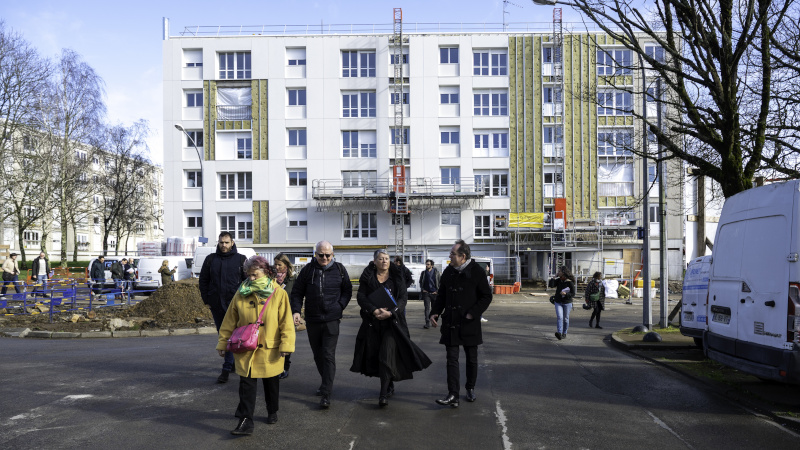  Nantes Métropole Habitat rénove 212 logements sociaux pour améliorer le confort et le cadre de vie des habitants des quartiers Becquerel-Basinerie-Souillarderie, à Bottière © Loïc Gatteau pour Nantes Métropole.    