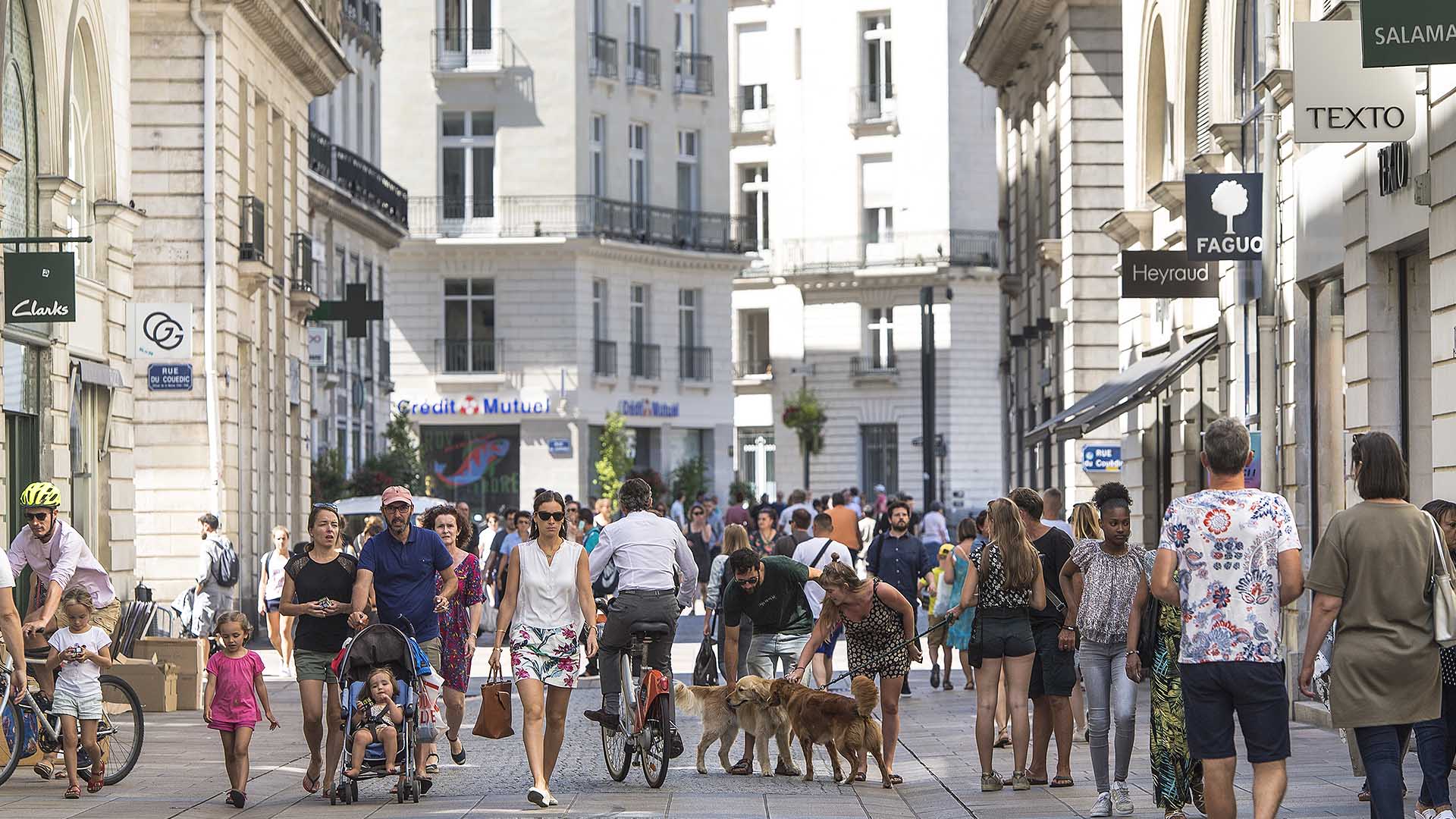 Les commerces du centre-ville de Nantes