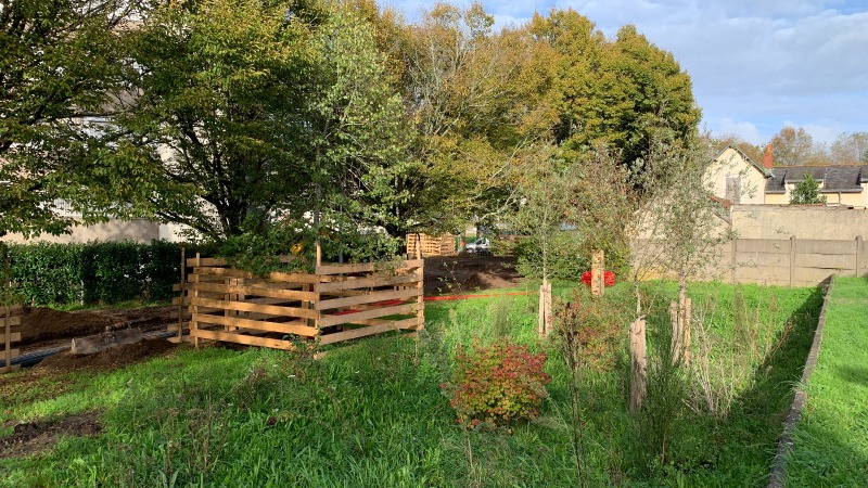 Dispositif de protection des arbres durant les travaux sur les Jardins de l'Hérault - Novembre 2022